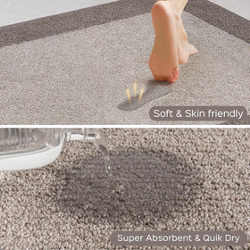 DOMUSTEX rug with non-slip backing improves safety on slick entryway floors
