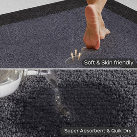 DOMUSTEX non-slip backing keeps feet secure on slick floors