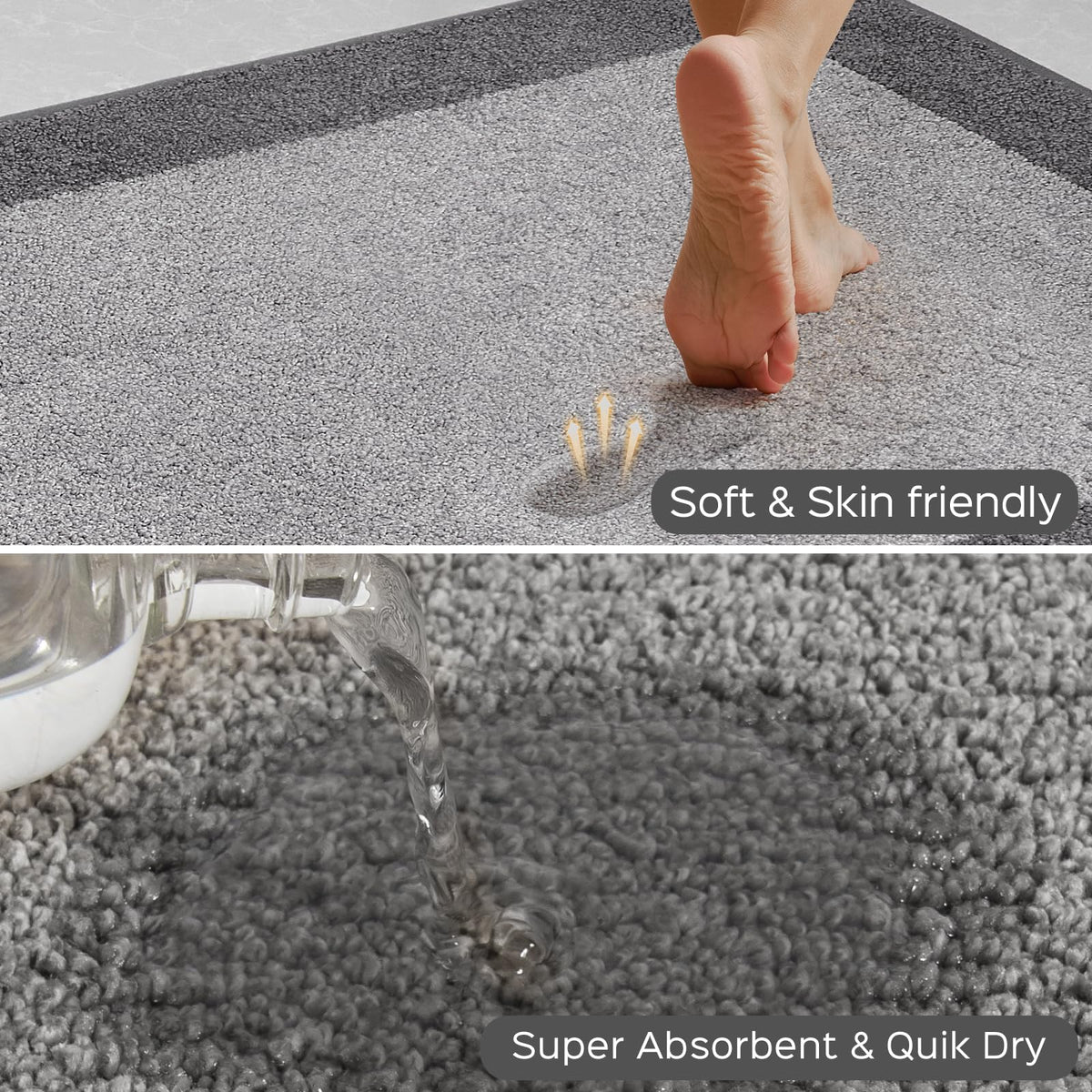 DOMUSTEX non-slip backing provides safety on smooth floors.