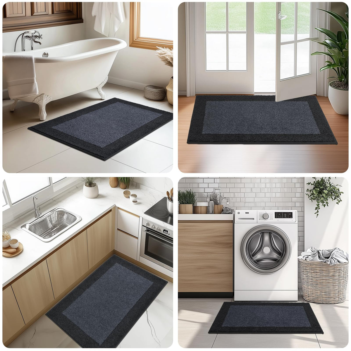 DOMUSTEX rug suits kitchen, hallway, bedroom, and bathroom with ease.