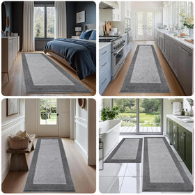 DOMUSTEX soft, durable polyester rug provides comfortable footing.