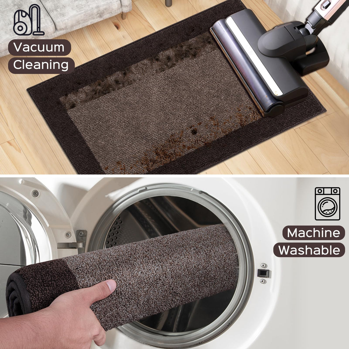 DOMUSTEX soft touch kitchen rug elevates any space with warmth and style