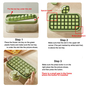 Two-pack Doonly ice trays provide 64 cubes for gatherings.