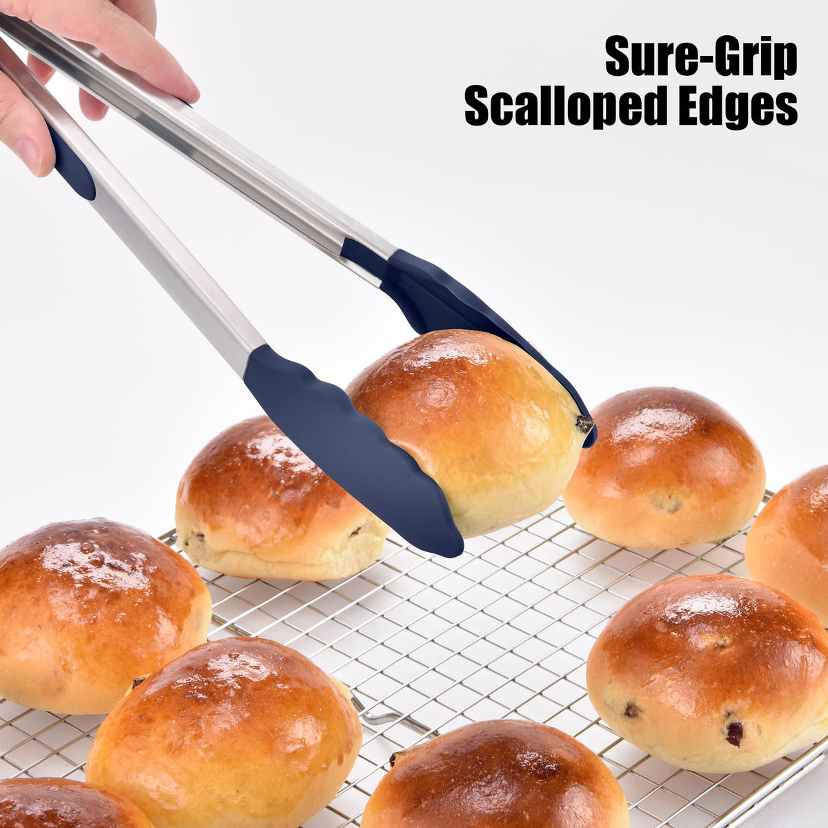 Doosu non-scratch silicone tips protect non-stick cookware and grill grates.