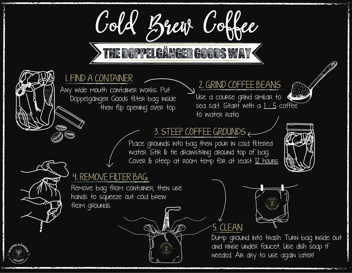 Doppeltree compatible with pitchers and mason jars for versatile cold brew.