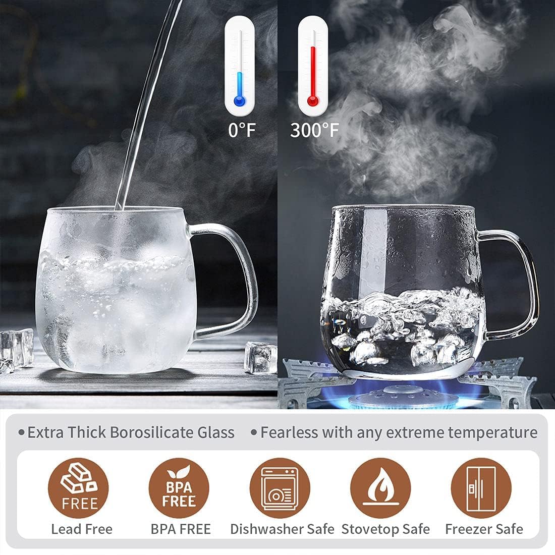 DOPUDO ergonomic heat-resistant handle provides a secure, comfortable grip