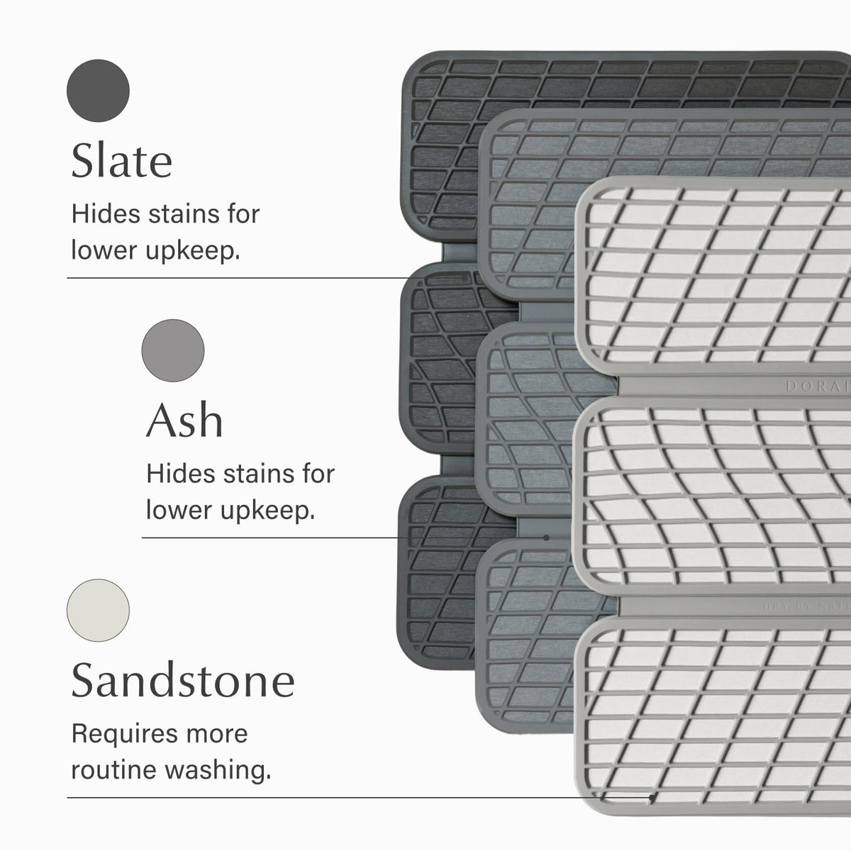 Dorai Silicone-encased-dish-pad protects fragile items while promoting airflow.