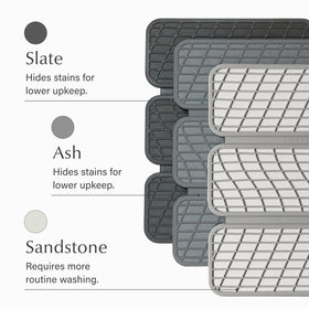 Dorai Silicone-encased-dish-pad protects fragile items while promoting airflow.