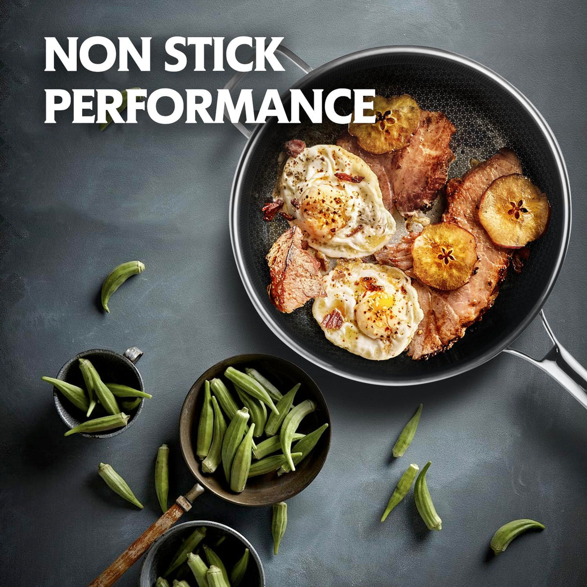 DOTCLAD 10inch frying pan with non stick coating for easy release
