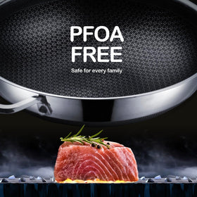 DOTCLAD stainless steel wok with even-heat coating improves saute results.