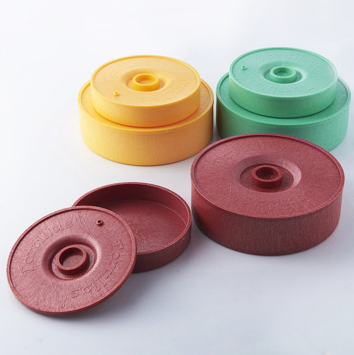 DOTERNITY tortilla warmer red adds vibrant kitchen color and warmth.