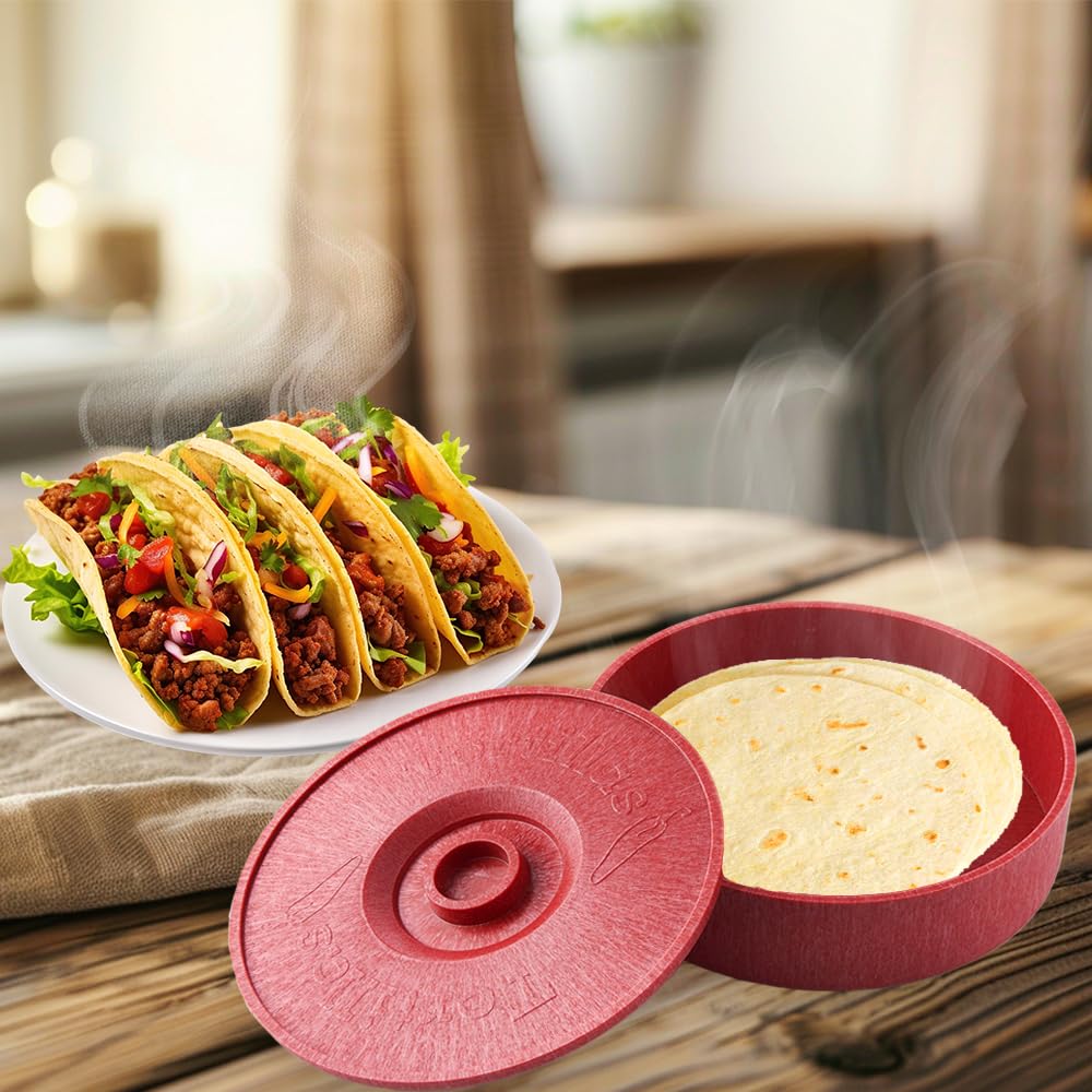 DOTERNITY tortilla warmer acts as a thermal container for warm foods.