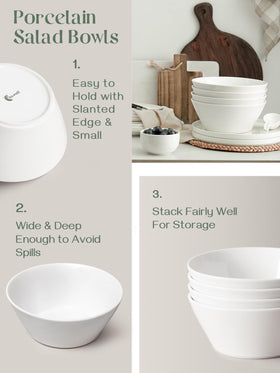 Dowan bowls suitable for salad, pasta, soup, and fruit servings