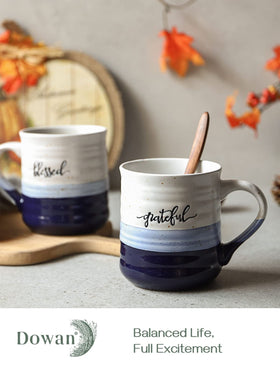 Dowan porcelain mug with lead-free glaze, built for daily use.