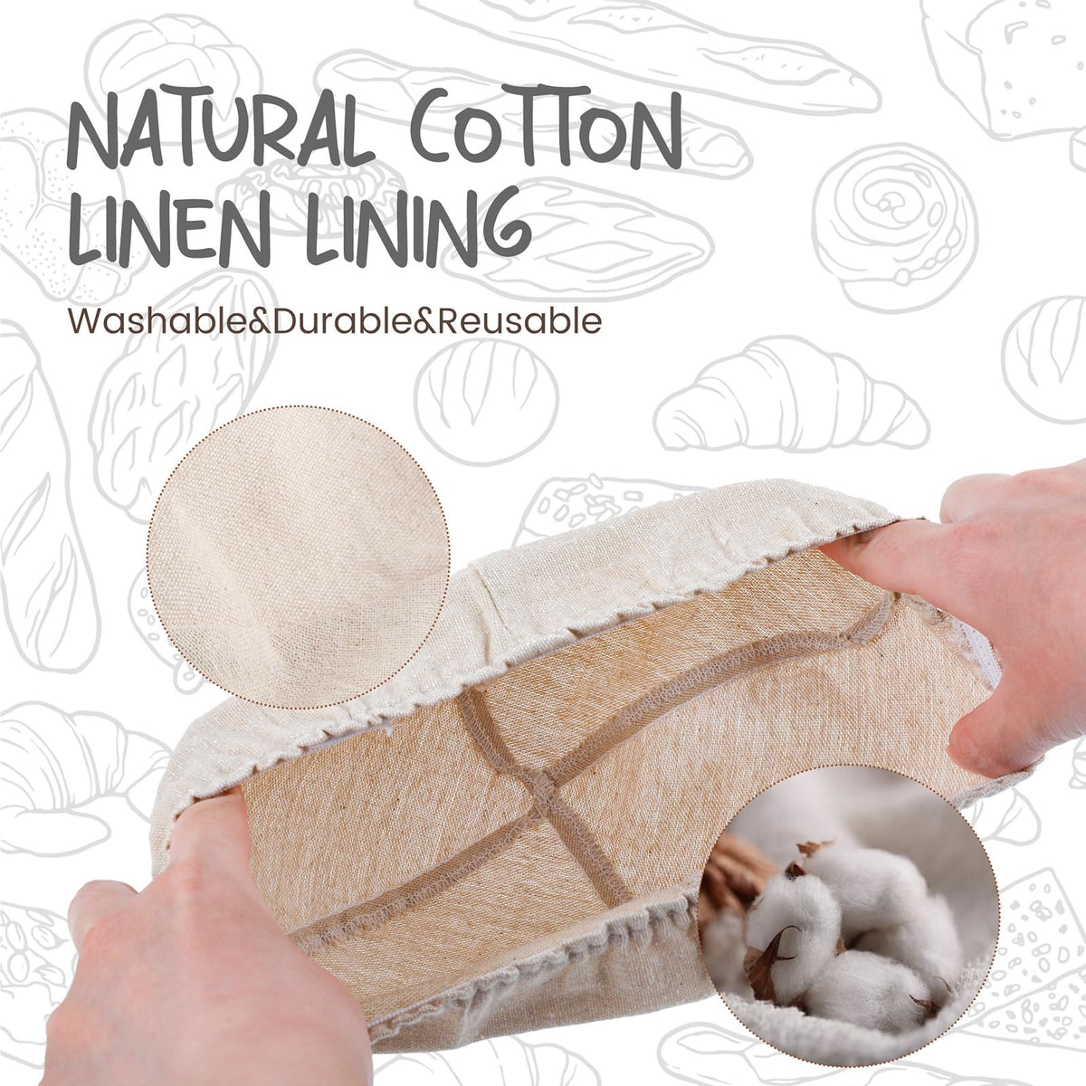 DOYOLLA oval proofing set ideal for home sourdough baking.