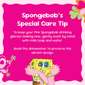 Dragon Glassware SpongeBob gift-ready package featuring two pink tumblers.