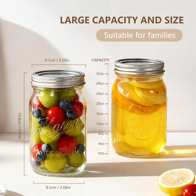 Dralaw glass food storage jars showing clear contents