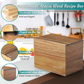 DRASTAR Acacia dividers with 6 tabs help categorize recipes at a glance.