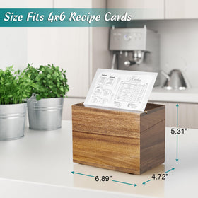 DRASTAR Acacia lid groove keeps current recipe card easily accessible.