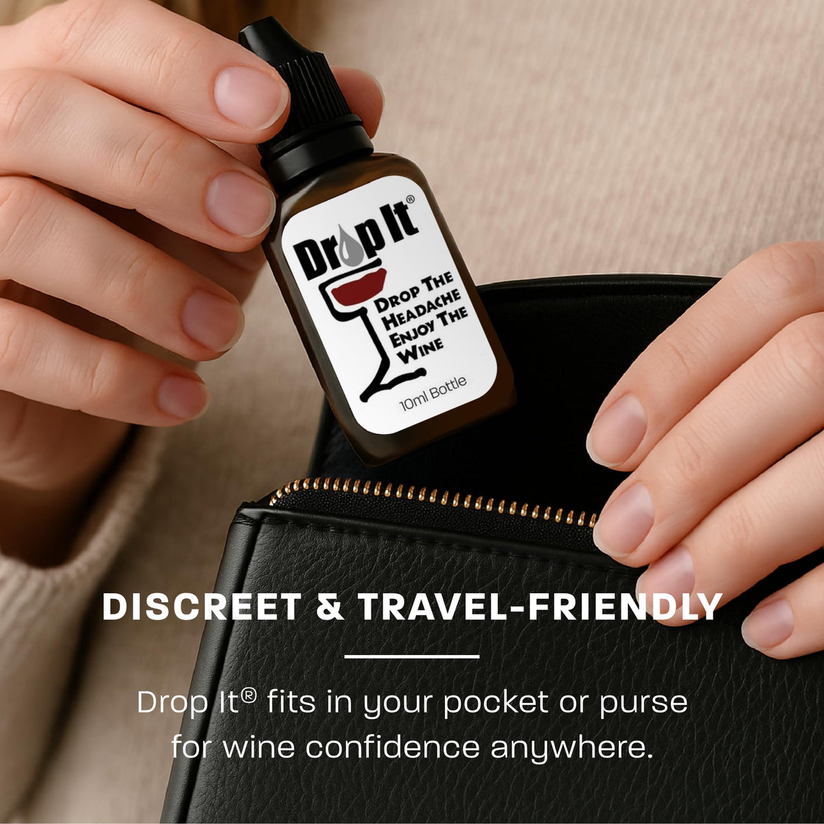 Portable carry lets you enjoy wine on the go.