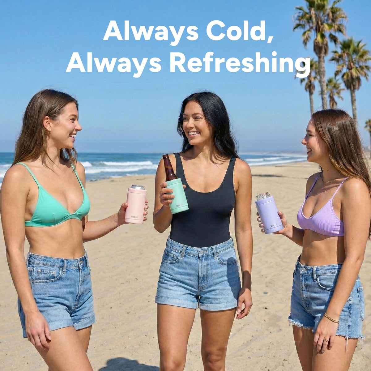 DUALIE cap swap system enables quick size changes for beverages.