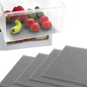 Dualplex Fruit and Veggie Life Extender liner in a fridge drawer keeps produce fresh longer.
