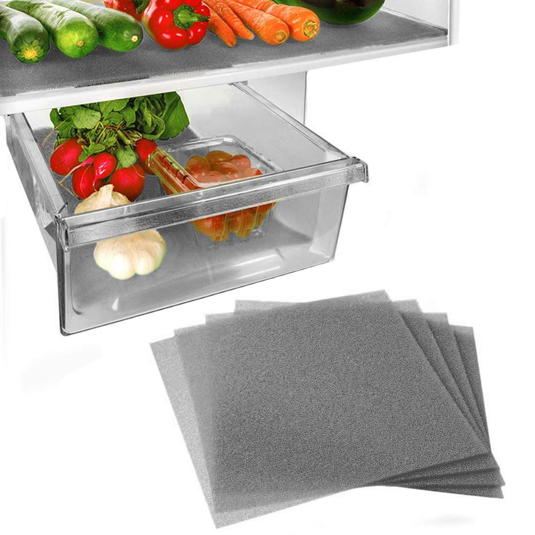 Grey drawer liner blends with interiors for discreet protection.