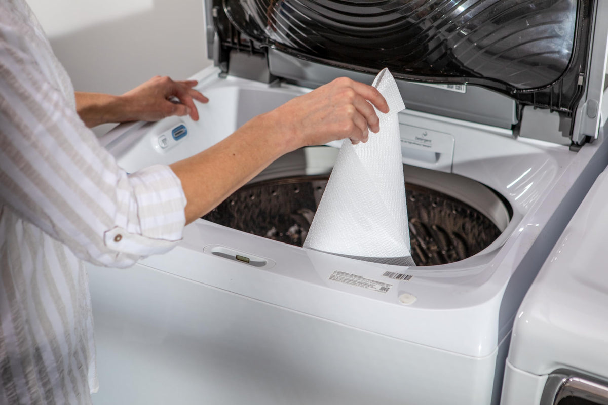 Duck Smooth Top EasyLiner is machine washable for repeated use.