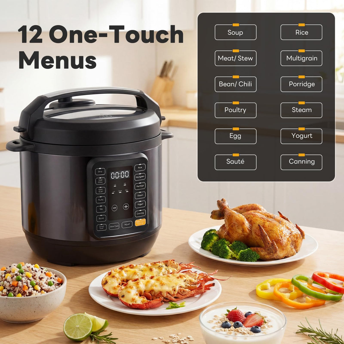 DUMOS ceramic inner pot prevents sticking for smoother meals