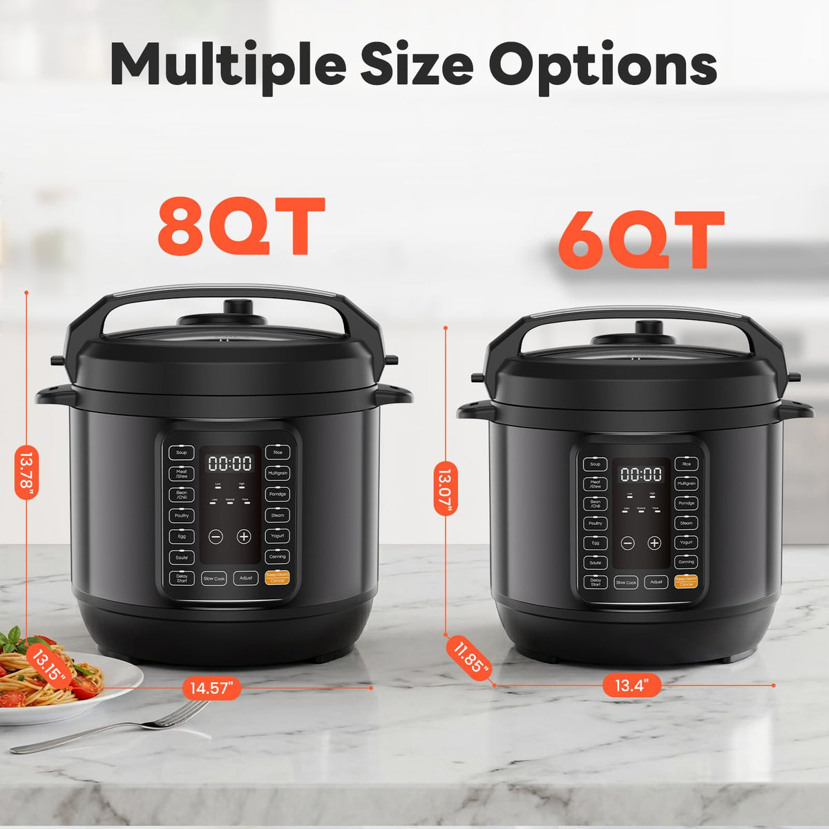 DUMOS control panel with 12 presets enabling easy, hands-free cooking