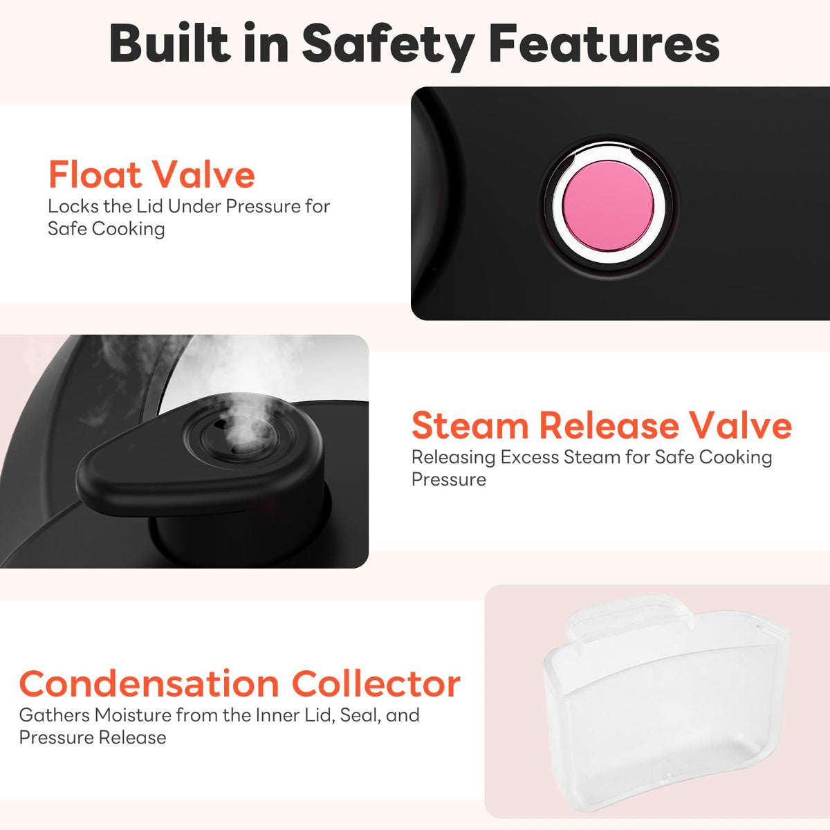 DUMOS steam and yogurt presets displayed on panel for convenient meals