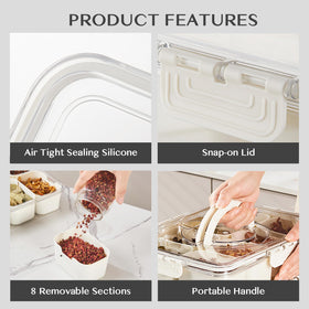 Dunruz Snackle Box supports -4°F to 212°F for freezing and warm serving.