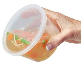 DuraHome 32oz clear container great for soups and meal prep