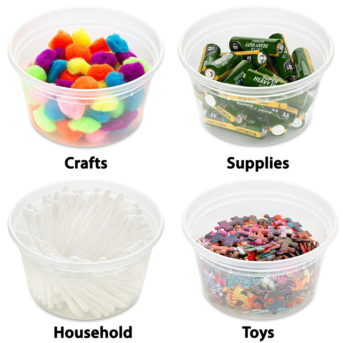 Durable, clear DuraHome container designed for quick content viewing