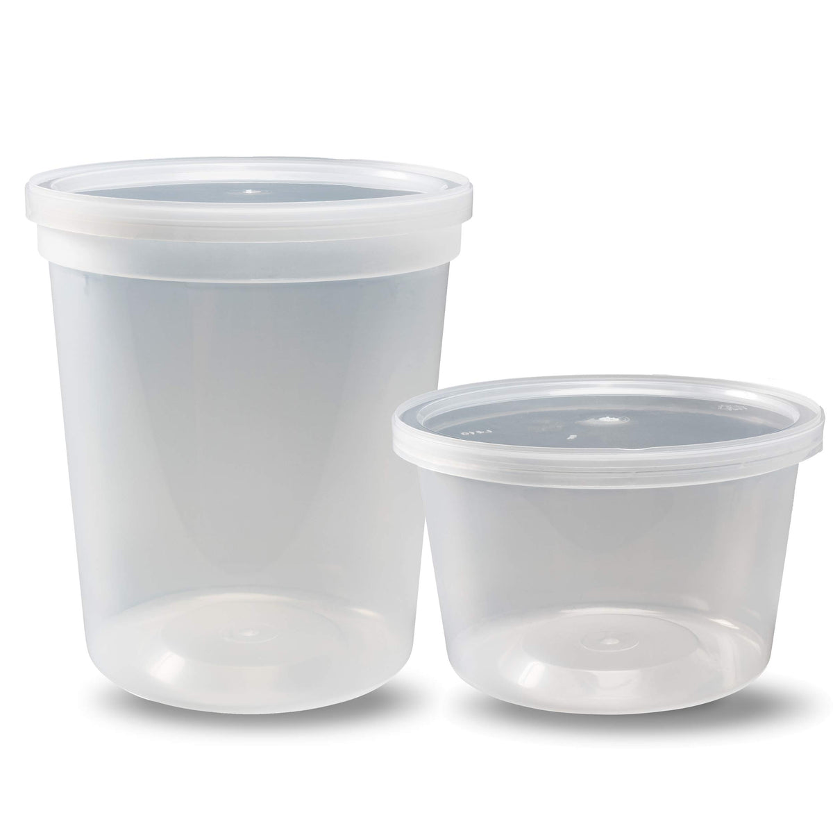 Interchangeable lids fit 16 oz and 32 oz sizes for flexible storage.