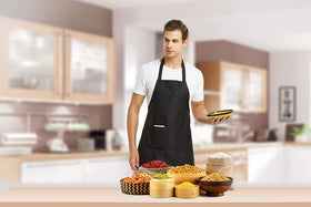 DUSKCOVE machine-washable kitchen aprons for quick cleanup