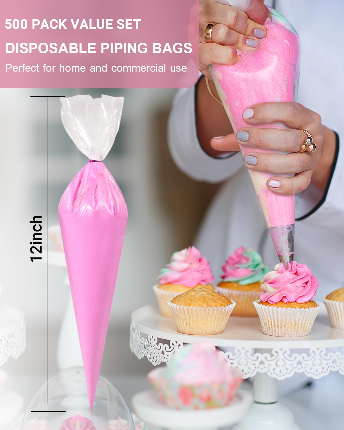 Duskeep thickened HDPE piping bags resist leaks for thick icing
