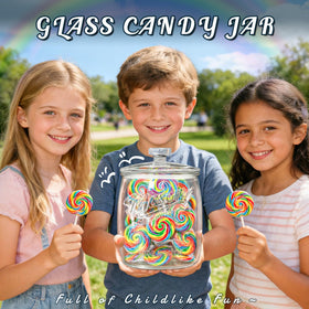 Dwbligt jar features dual-scale measurements for precise baking portions.