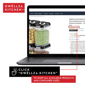 DWËLLZA KITCHEN BPA-free durable plastic for safe dry food storage