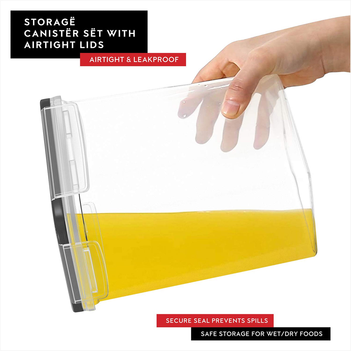 DWËLLZA KITCHEN stackable design saves space in pantry and cabinets.