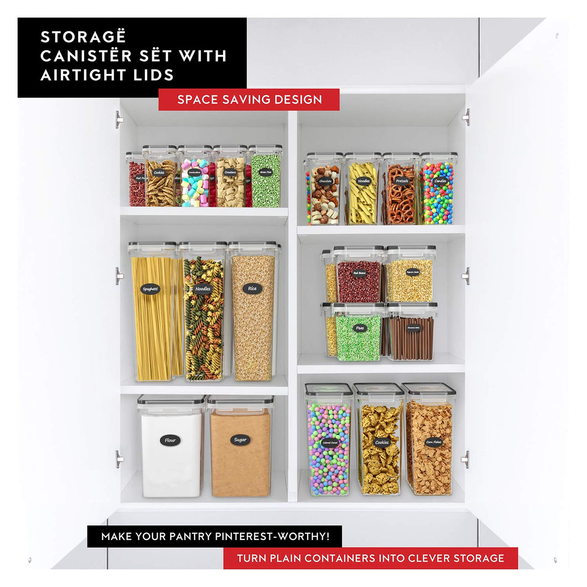 DWËLLZA KITCHEN transparent containers let you see contents at a glance.