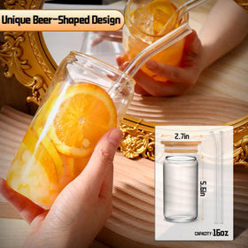 DWTS glass cup with bamboo lid offers secure seal and natural elegance