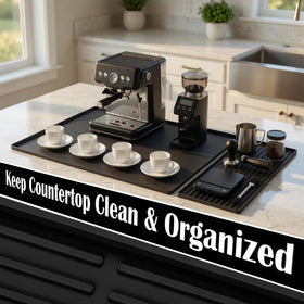 DXOKNQG silicone coffee mat anti-slip surface keeps mugs secure during busy mornings.