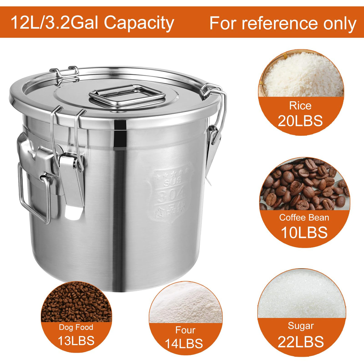 DYNAMI coffee bean container keeps freshness with airtight seal.