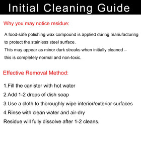DYNAMI initial wax residue removal instructions for easy cleaning.
