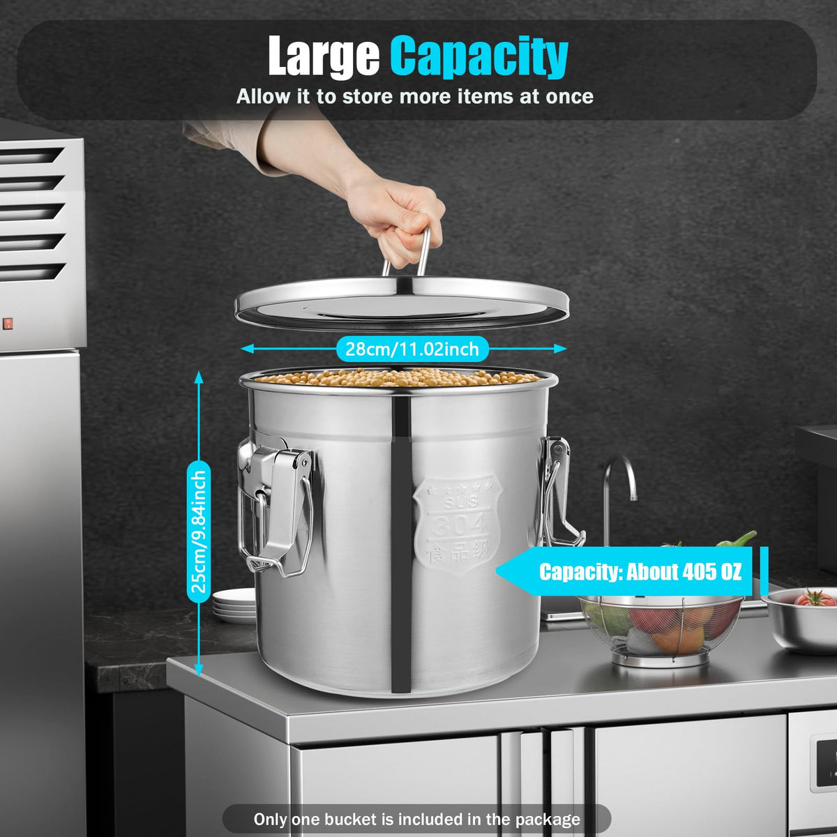 DYNAMI polished stainless steel surface cleans quickly with simple dish soap.
