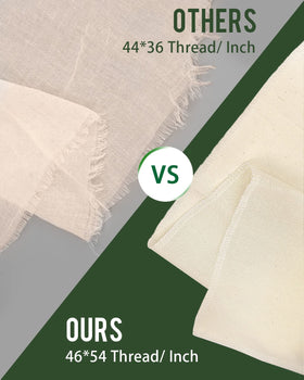 Dynta unbleached cotton cheesecloth natural look and food-safe performance