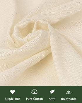 Dynta unbleached cotton cheesecloth 20x20 inches ideal for food-grade filtering.