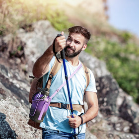 DYSANKY insulated water bottle braided handle rope for sturdy grip outdoors