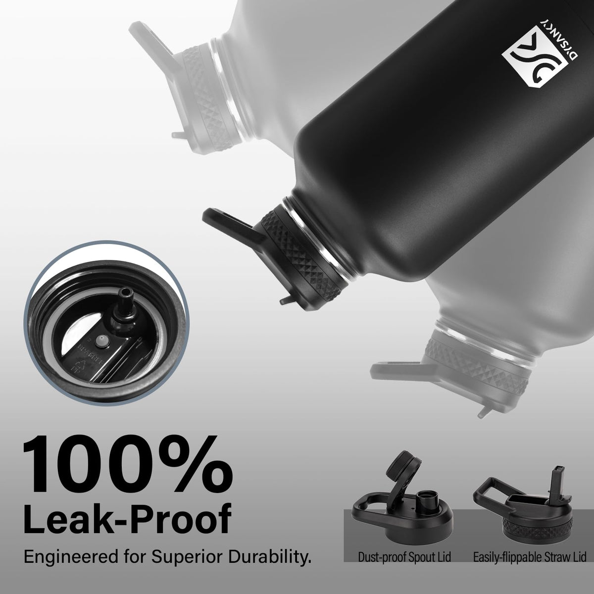 DYSANKY insulated water bottle scratch-resistant coating maintains a polished look